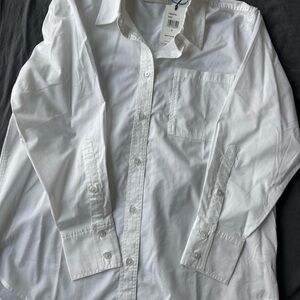 7 For All Mankind White Button Down Shirt